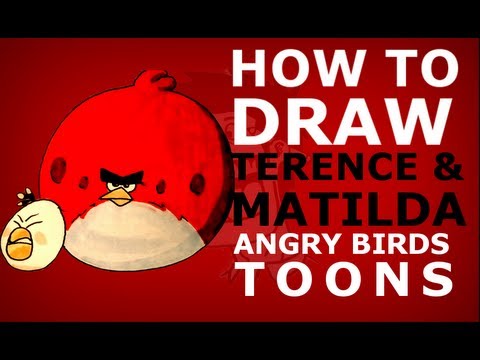 How to draw Angry Birds Toons episode 13 - Gardening with Terence - Terence & Matilda