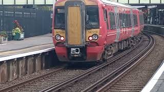 # 387219 and 387218 leaving Lewes platform 1 and heading off Ore Via Eastbourne #