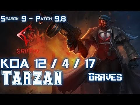 GRF Tarzan GRAVES vs XIN ZHAO Jungle - Patch 9.8 KR Ranked