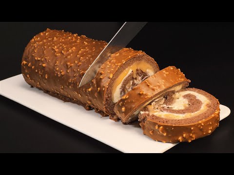 SNICKERS-Röllchenkuchen, der auf der Zunge zergeht! Einfaches und leckeres Rezept in 5 Minuten