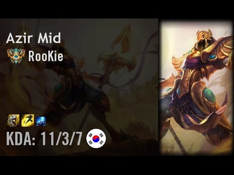 Azir Mid vs Yasuo - RooKie - KR Challenger Patch 6.9
