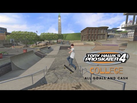 Tony Hawk's Pro Skater 4 #1: College - All Goals and Cash (PC Gameplay)