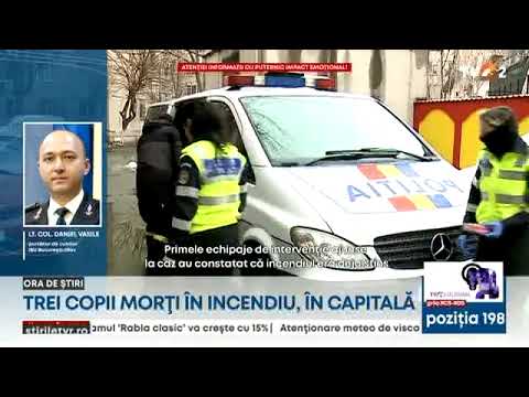 Trei copii morți într-un incendiu, în Capitală