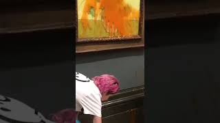 INSANE: Climate Activists THROW Soup On Van Gogh Painting