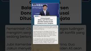Dituduh Bantu Iran, China Ancam Balas Tarif 50 Persen Trump