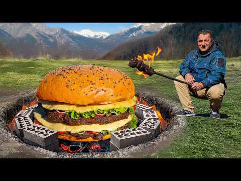 Ich habe in The Wilderness einen riesigen Burger gekocht!