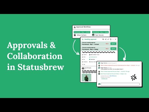 Statusbrew's Approval Workflows help teams collaborate efficiently