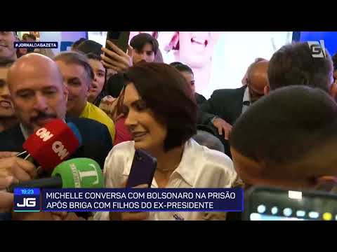 Michelle visita Bolsonaro