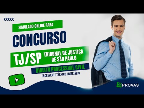 Simulado para Concurso TJ SP  - Tribunal de Justiça SP -  Direito Processual Civil - Questões Vunesp