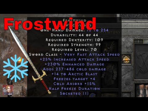 D2R Unique Items - Frostwind (Cryptic Sword)