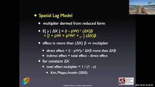 Download the video "Applied Spatial Regression Analysis - Lecture: Spatial Spillovers"