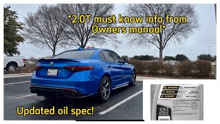 Alfa Romeo Giulia/Stelvio: Owner's Manual Essentials for Engine Reliability