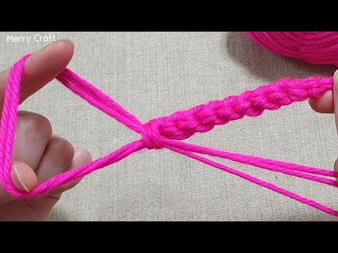 Super Easy Flower Craft Idea with Woolen - Hand Embroidery Amazing Trick - Sewing Hack - Wool Design