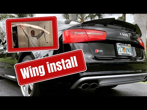 Wing Install !!! AUDI S6 2013