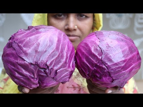 Village Food Farm Fresh Red Cabbage Recipe Village Style Farm Fresh Purple Cabbage and Potato Curry Video