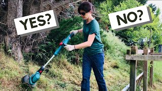 BOSCH ART 23-18 li / Demo & Review of Bosch Battery-Operated Grass Trimmer