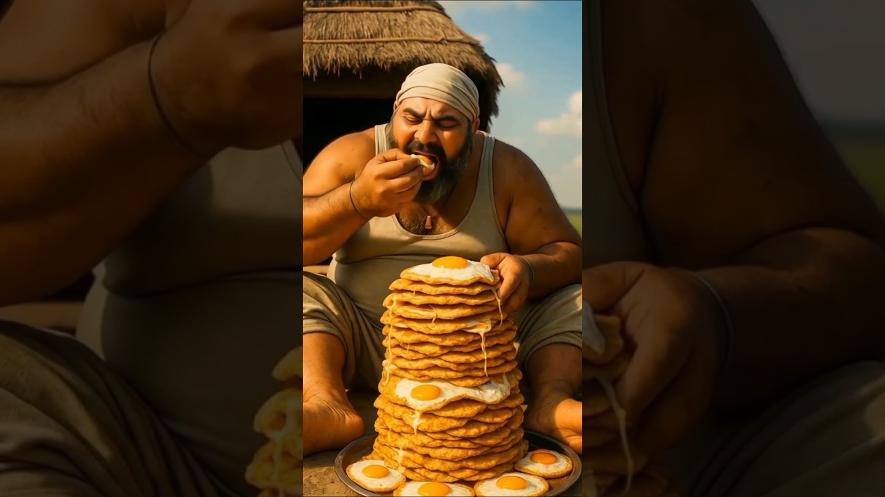 Hungry farmer eats all his duck eggs to make an omelette 😭 #ai #pigeon #hen #sandwich#duck