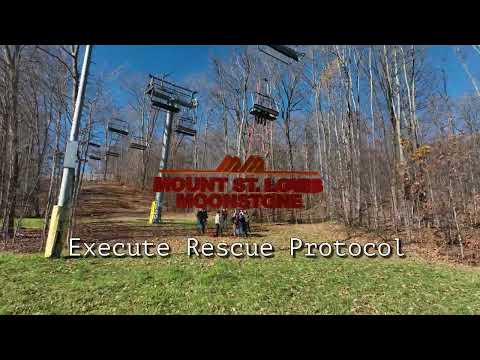 Drone footage of chair lift rescue training at Mount St Louis Moonstone