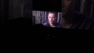 Peter puts on his old suit , audience reaction #spiderman #tobeymaguire #spiderman3 ￼