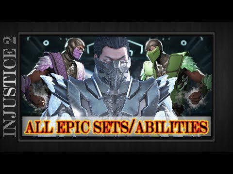 SUB-ZERO - All Epic Gear Sets & Abilities Showcase Demo - Injustice 2