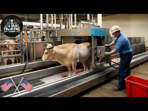 A Look At Brazil & America's Modern Cattle Slaughter Machines Using Super Advanced Machines!!!