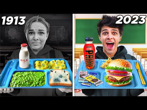 Eating 100 Year's Of School Lunch!