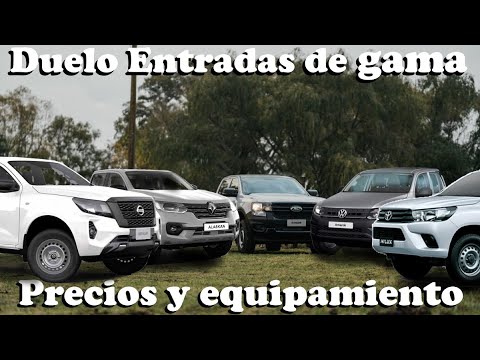 Nueva Ford Ranger XL 2023 vs VW Amarok, Toyota Hilux, Nissan Frontier y Renault Alaskan básicas.
