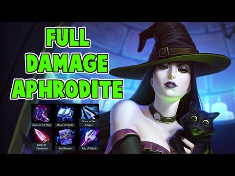 SMITE: Aphrodite Damage Build, Full Damage Aphrodite! Aphrodite Gameplay, Clash. This build HURTS!
