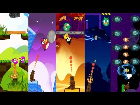 PASS 124 LEVELS,  WITH 5 MODES, AND 5 MAPS - Angry Birds Cannon 4 (Full)