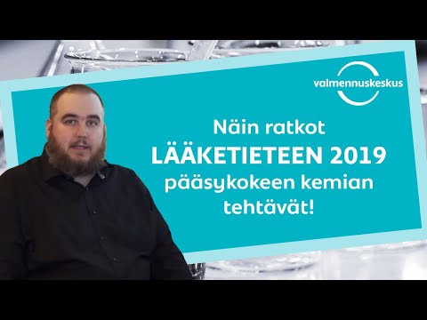 Lääketieteen valintakoevastaukset: kemia 2019