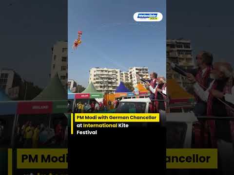 PM Modi Enjoys International Kite Festival in Ahmedabad With German Chancellor