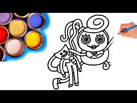 Mommy Long Legs Coloring Pages | Poppy Playtime chapter 3 Huggy Wuggy coloring pages