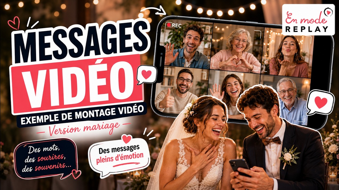 Messages vidéo mariage | Exemple de montage vidéo surprise