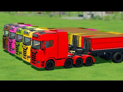 HARVESTING AND LOAD RYE WITH SCANIA TRUCKS - Farming Simulator 22