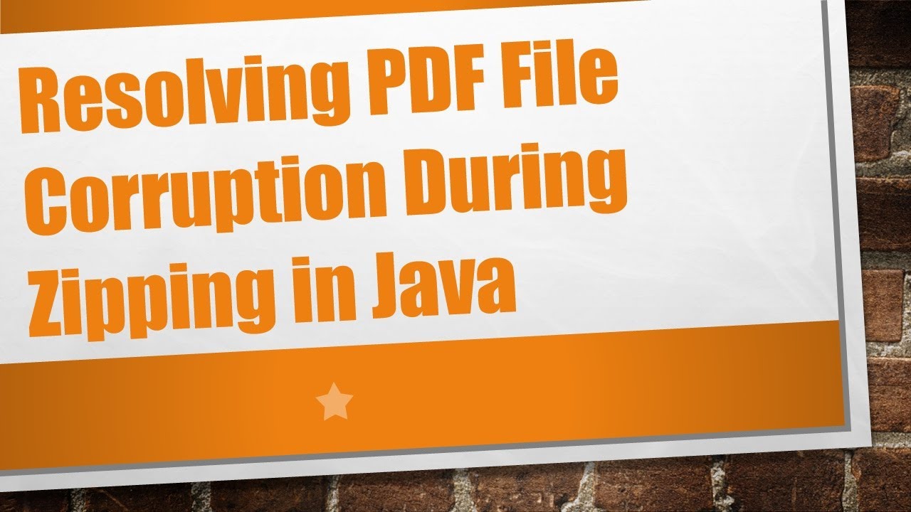 Resolving PDF File Corruption During Zipping in Java