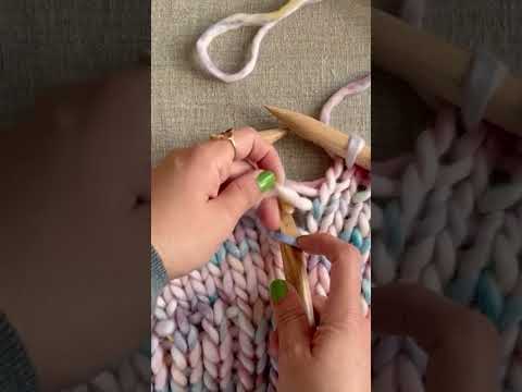 How to save a dropped stitch when knitting stockinette stitch 💗  #knittingtips #knittingtutorials