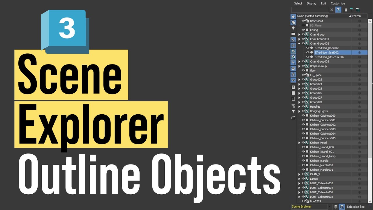 Scene Explorer in 3DS Max