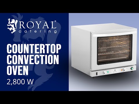 video - Countertop Convection Oven - 2,800 W - steam function - incl. 3 racks + baking sheet