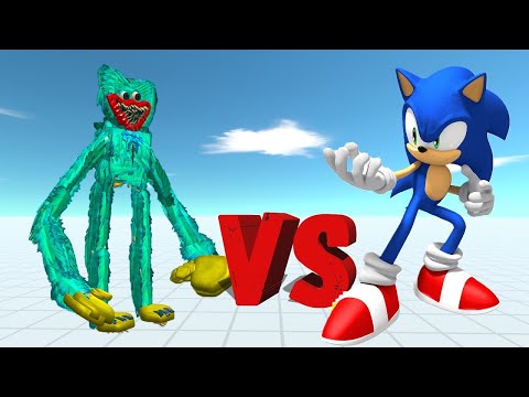 HUGGY WUGGY vs SONIC Death Run - Animal Revolt Battle Simulator / ARBS