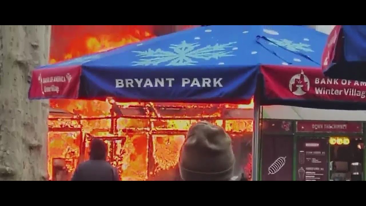 Fire breaks out near Bryant Park ice skating rink in Midtown
