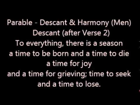 Parable Descant and Harmony Men