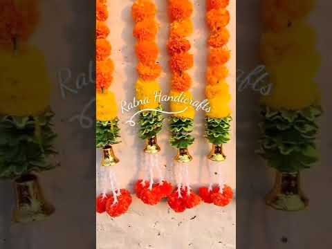 Marigold Garlands with Bottom Hanging