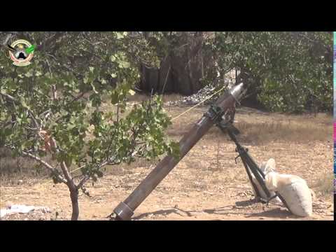 استهداف تجمعات ومقرات قوات النظام في جبهة وادي الضيف في ريف ادلب بواسطة قذائف الهاون من قبل لواء مغاوير التوحيد