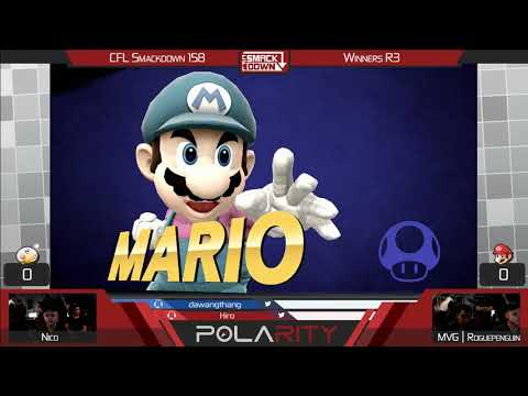CFL Smackdown 158 WiiU - Nico (Olimar) vs MVG | RoguePenguin (Mario) - Winners R3