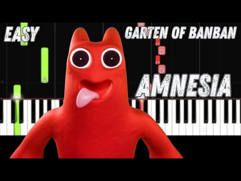 Garten of Banban - Amnesia (Easy Piano Tutorial)