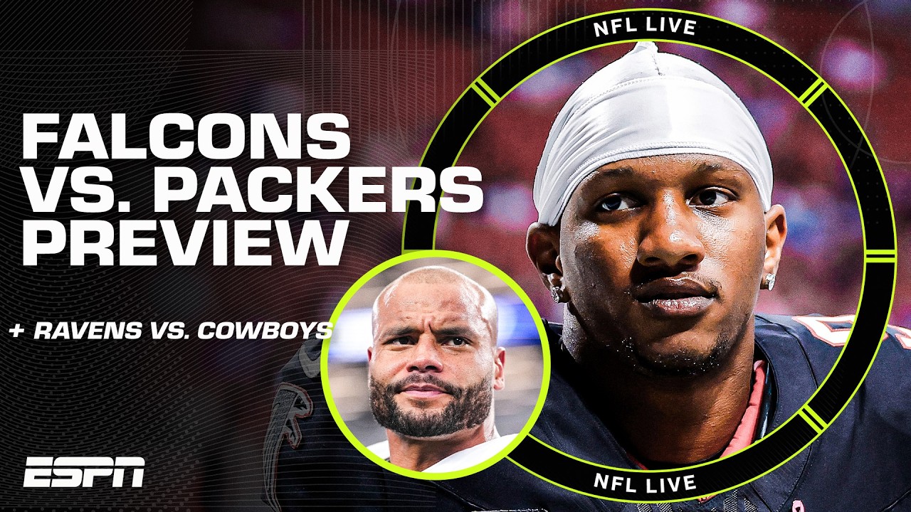 What to expect from Michael Penix Jr. against the Packers 🍿 + Ravens vs. Cowboys preview | NFL Live