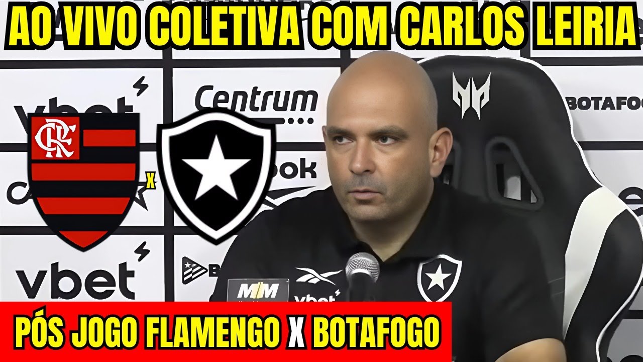 COLETIVA AO VIVO COM O TÉCNICO  CARLOS LEIRIA DIRETO DO MARACANÃ / PÓS JOGO DO BOTAFOGO!