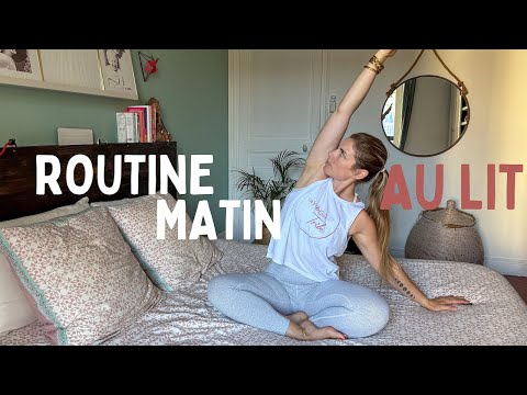5 minutes of yoga in bed upon waking to start your day full of energy