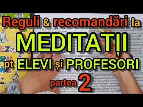 Lecţia # 326 – Reguli la MEDITAȚII 👩🏻‍🏫📚 – recomandări pt elevi şi profesori – part 2