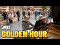 JVKE - Golden Hour by 11 year old boy - Piano in Public - Street Piano Performance